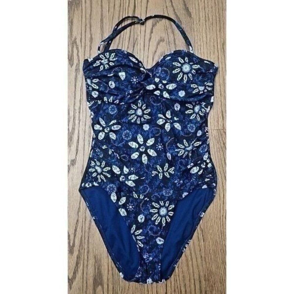 BLEU ROD BEATTE Conturing Slimming One Piece Bathingsuit Women's Size 10